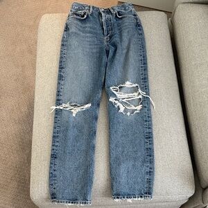 AGOLDE 90s straight leg distressed jeans 25